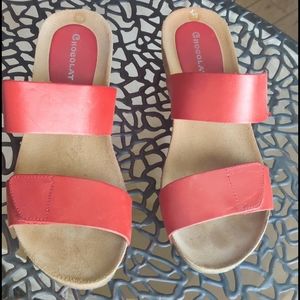 Chocolate Blue Red Sandals